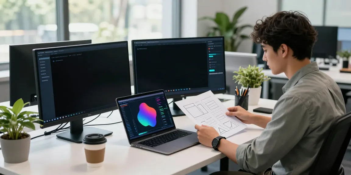 Engaged analyst using a free AI visibility checker to analyze brand presence across AI platforms.