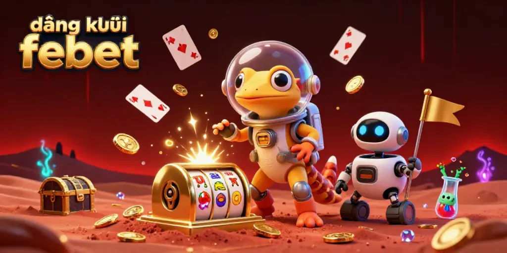 Engage with the exciting đăng ký febet experience amidst a vibrant Martian casino adventure.