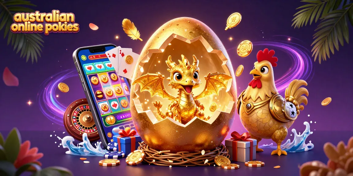 Experience the excitement of australian online pokies with a vibrant dragon-themed slot scene