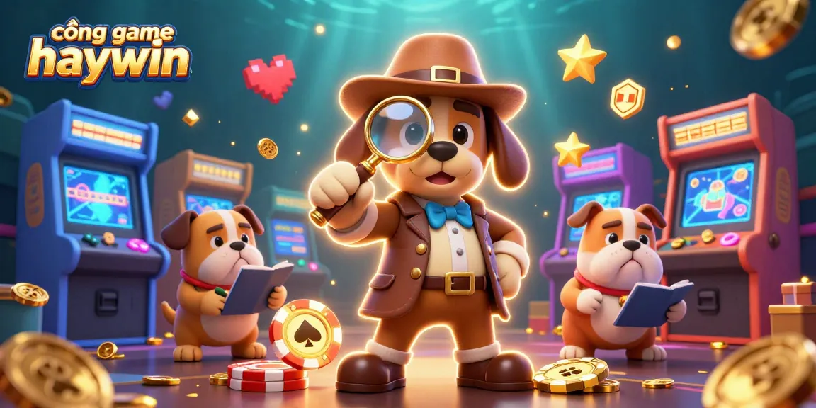 Engage with cổng game haywin through a vibrant 3D casino treasure hunt scene featuring characters and game elements.